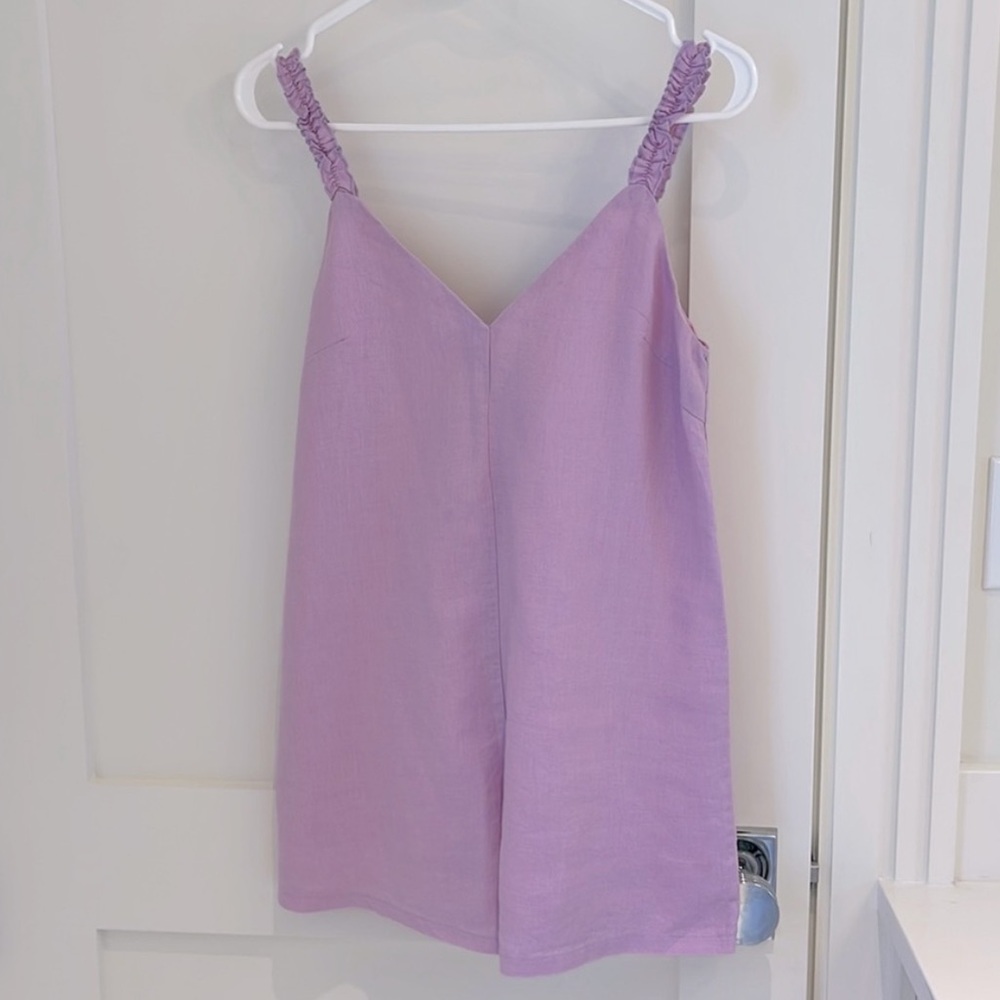 Lavender Linen Romper